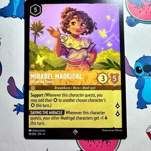 mirabel madrigal 18/204 [encanto] - super rare — disney lorcana: ursula’s return